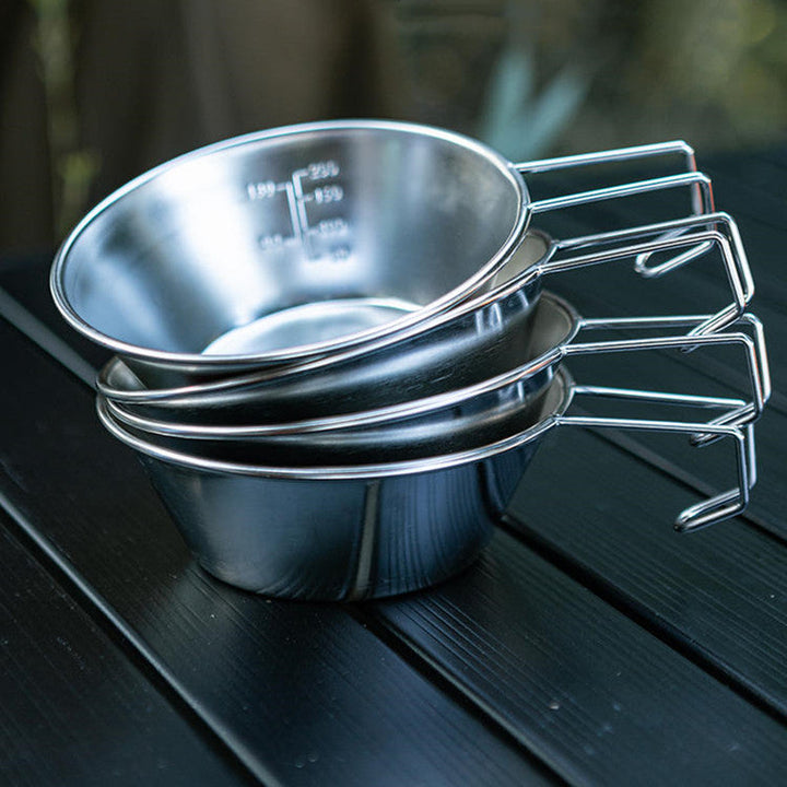 Lisslune | Stainless Steel Outdoor Folding Snow Bowl (Set of 4)