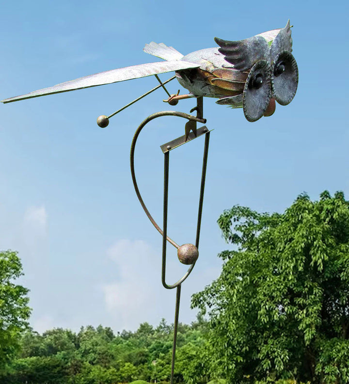 Lisslune | WindGarden | Metal Garden Twirler Wind Spinner with Ground Stake – Weather Resistant Decor
