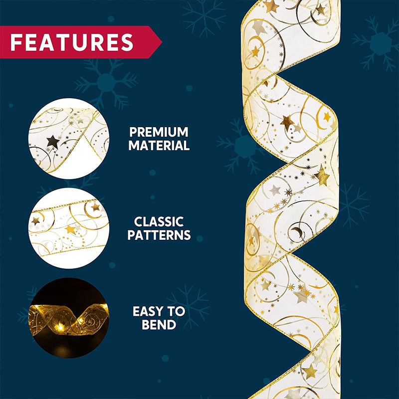 Lisslune | Ribbon Christmas tree decorative lights