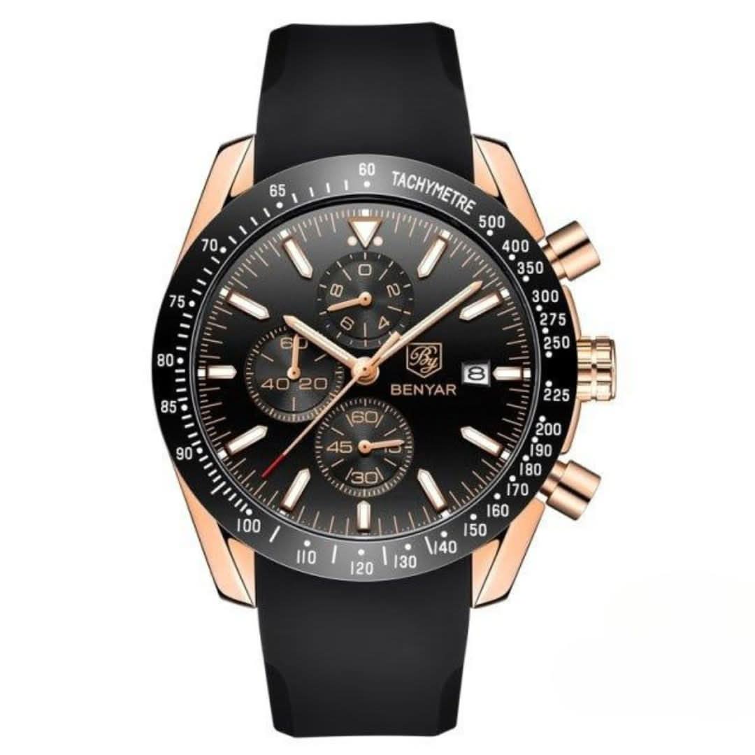 Lisslune | Men’s Waterproof Quartz Watch with Leather Strap