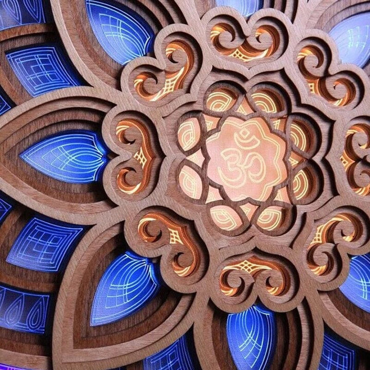 Lisslune | Handcrafted Mandala Wall Light made of Wood