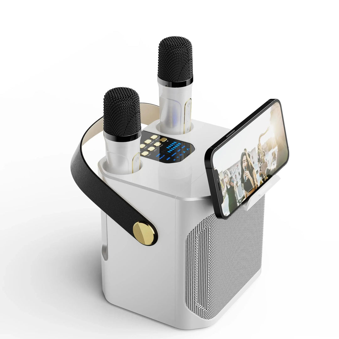 Lisslune | Karaoke Bluetooth Speaker | 360° Surround Sound, Dual Microphones & Portable for Parties and Outdoor Gatherings
