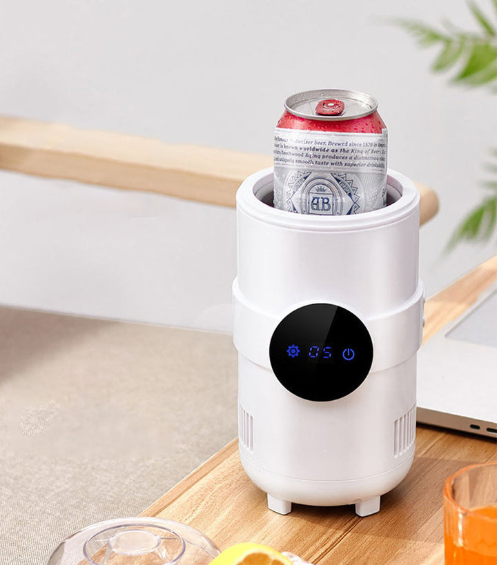 Lisslune | Mini & Portable Electric Beverage Cooling and Heating Cup Holder, 5¬∞C to 55¬∞C, for Beer Milk Tea & More