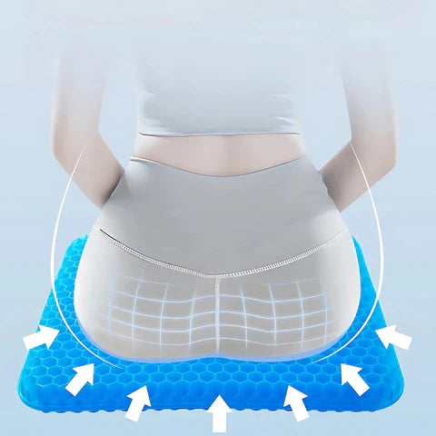 Lisslune | Cooling Gel Seat Cushion | Breathable, Flexible & Pain Relief for Office Chairs, Cars, and Home Use