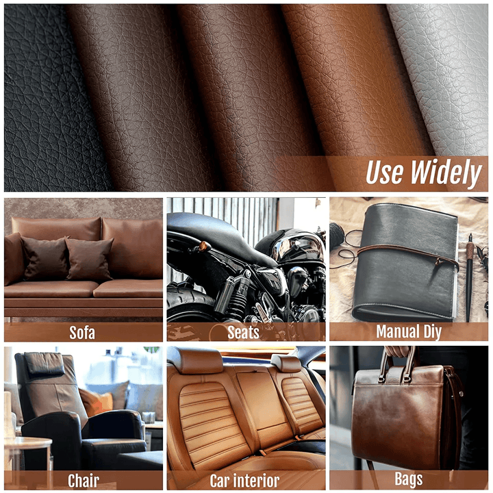 Lisslune | Jumbo XL Luxe Litchi Leather Repair Stickers - Stylish Solutions for Elegant Furniture Repairs