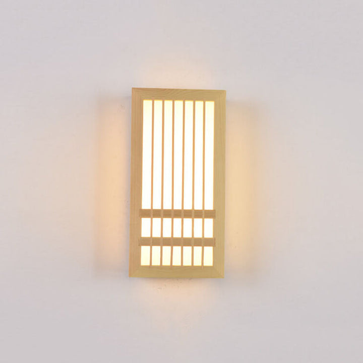 Lisslune | ShizuLight | Japanese Wooden LED Wall Lamp – Minimalist Zen-Inspired Lighting