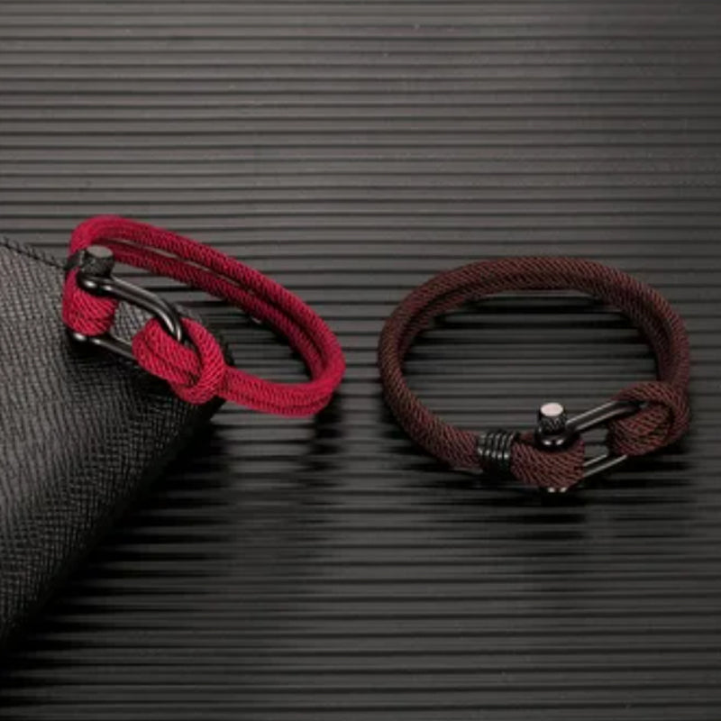 Lisslune | U-shaped buckle nylon braided bracelet