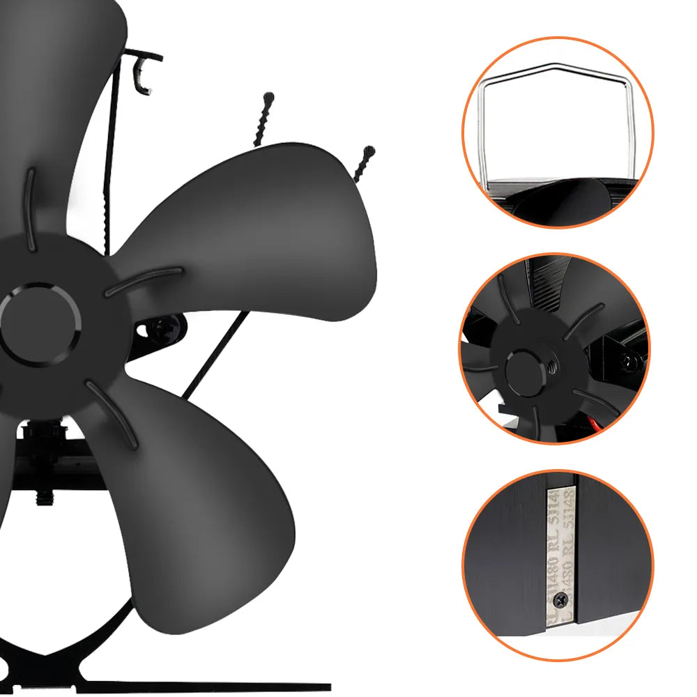 Lisslune | Best Wood Burner Stove Fan for Log Burning Fire Stove