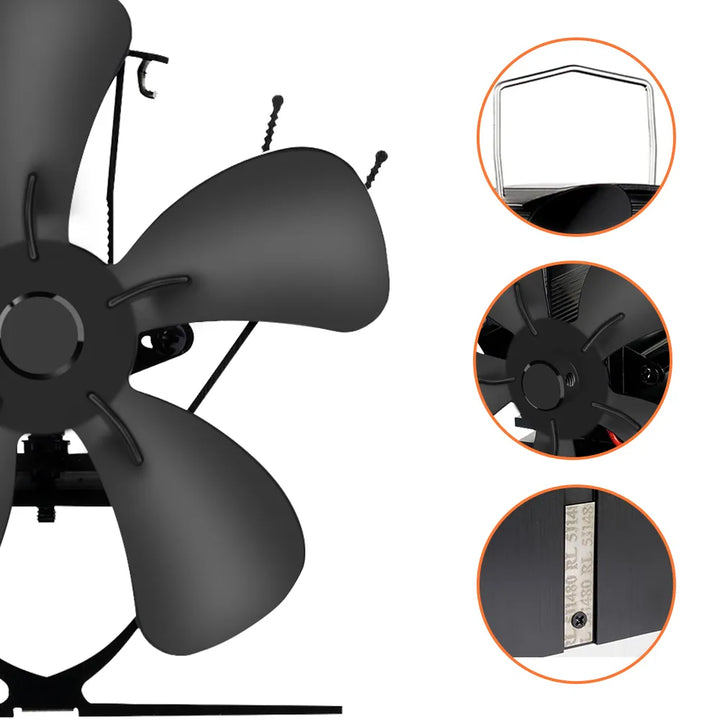 Lisslune | Best Wood Burner Stove Fan for Log Burning Fire Stove