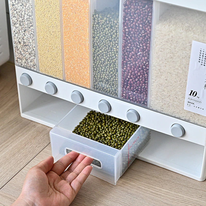 Lisslune | Wall-Mounted Automatic Kitchen Grain Rice Storage Tank