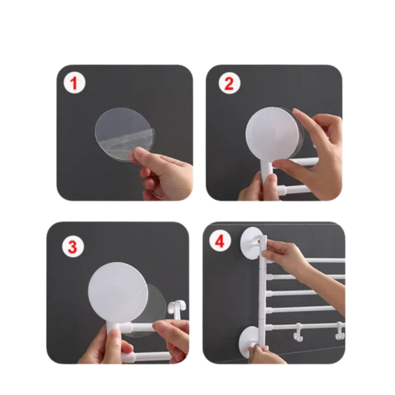 Lisslune | FlexiRack – Foldable, rotating wall mount and towel holder