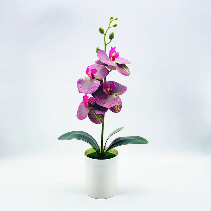 Lisslune | Artificial Orchid Flower – Decorative Artificial Plant for Living Room and Table Decoration