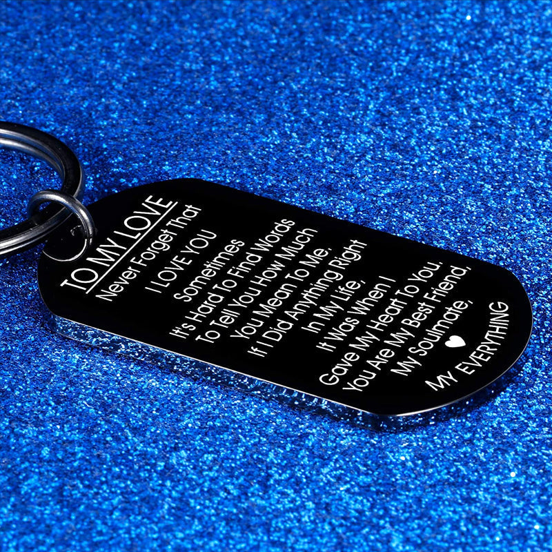 Lisslune | TO MY LOVE - Motivational keychain made of stainless steel