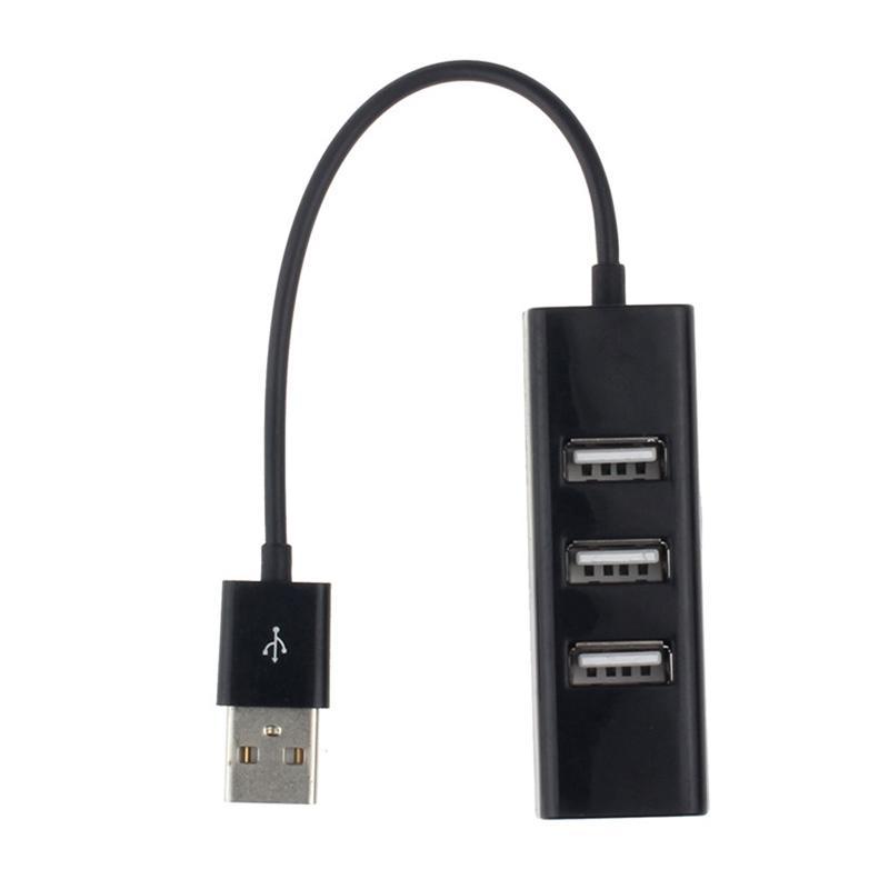 Lisslune | 4 Ports LED USB 3.0 Adapter Hub On / Off Switch for PC Laptop BK (4 USB Ports Hub Adapter, Black)