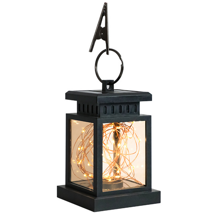 Lisslune | Solar LED Lantern with Light Wire and Hanging Clip – Waterproof Garden Lighting for Terrace and Balcony