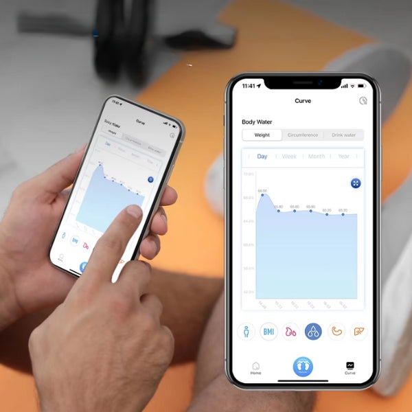 Lisslune | Premium Black Digital Bathroom Scale - Advanced Body Measurement & Weight Tracking