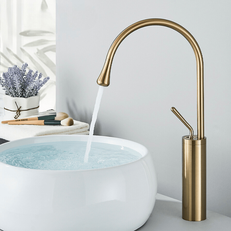 Lisslune | Brushed Gold Bathroom Faucet – RegalStream