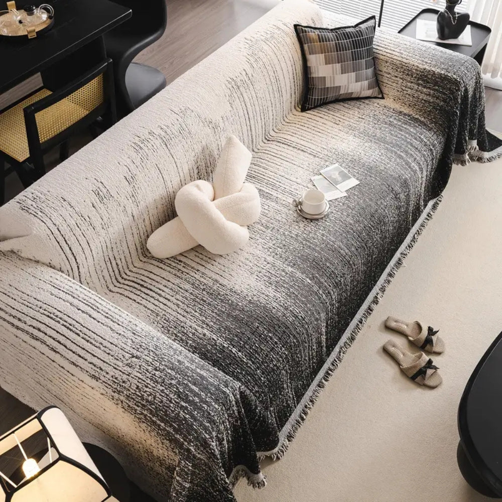 Lisslune | Neutral Tone Chenille Sofa Cover