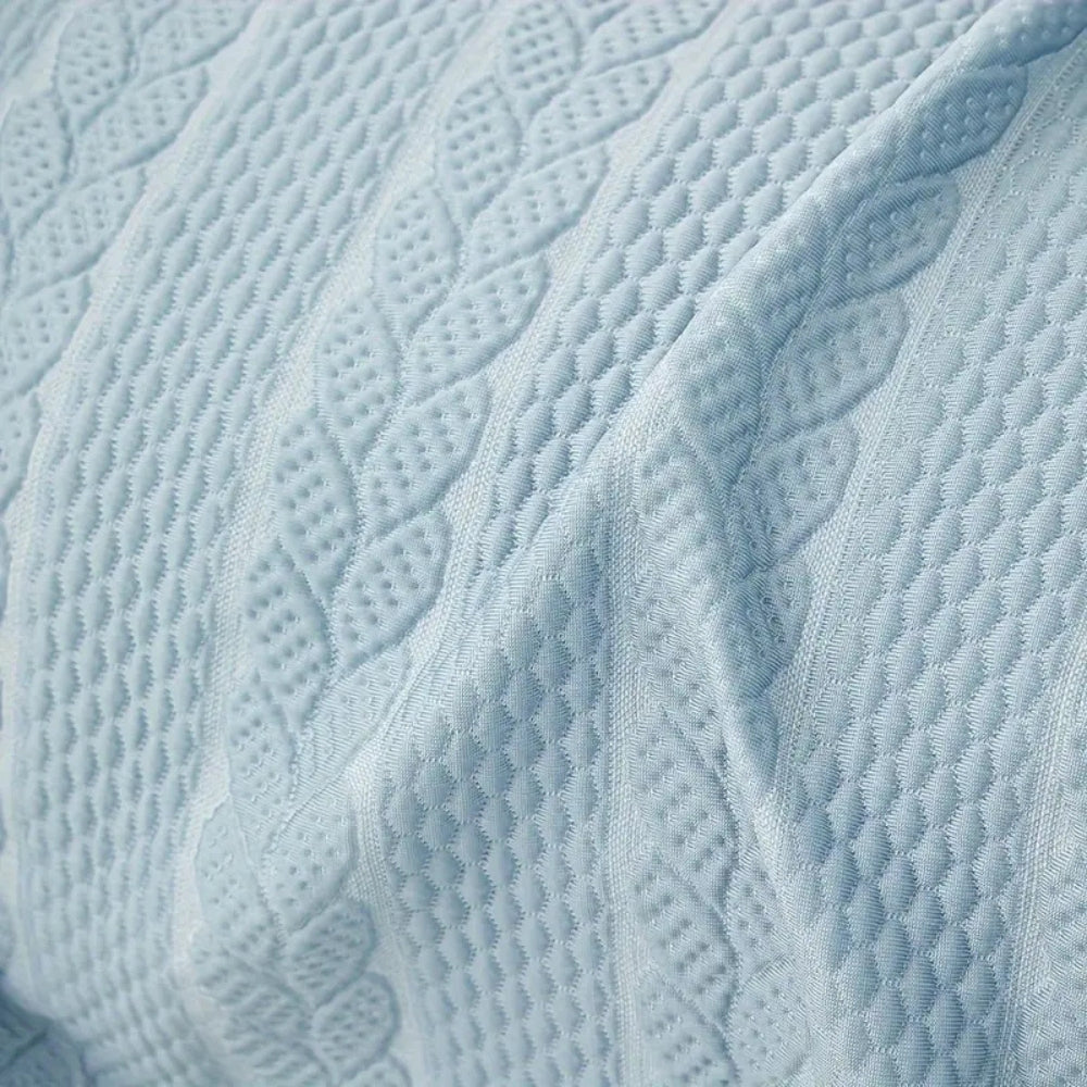 Lisslune | Tranquil Plush Leaf Sofa Cover