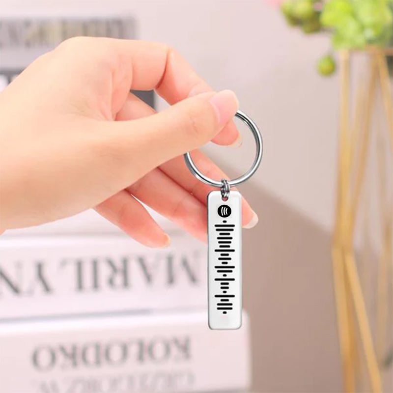 Lisslune | Music Code Plaque Keychain