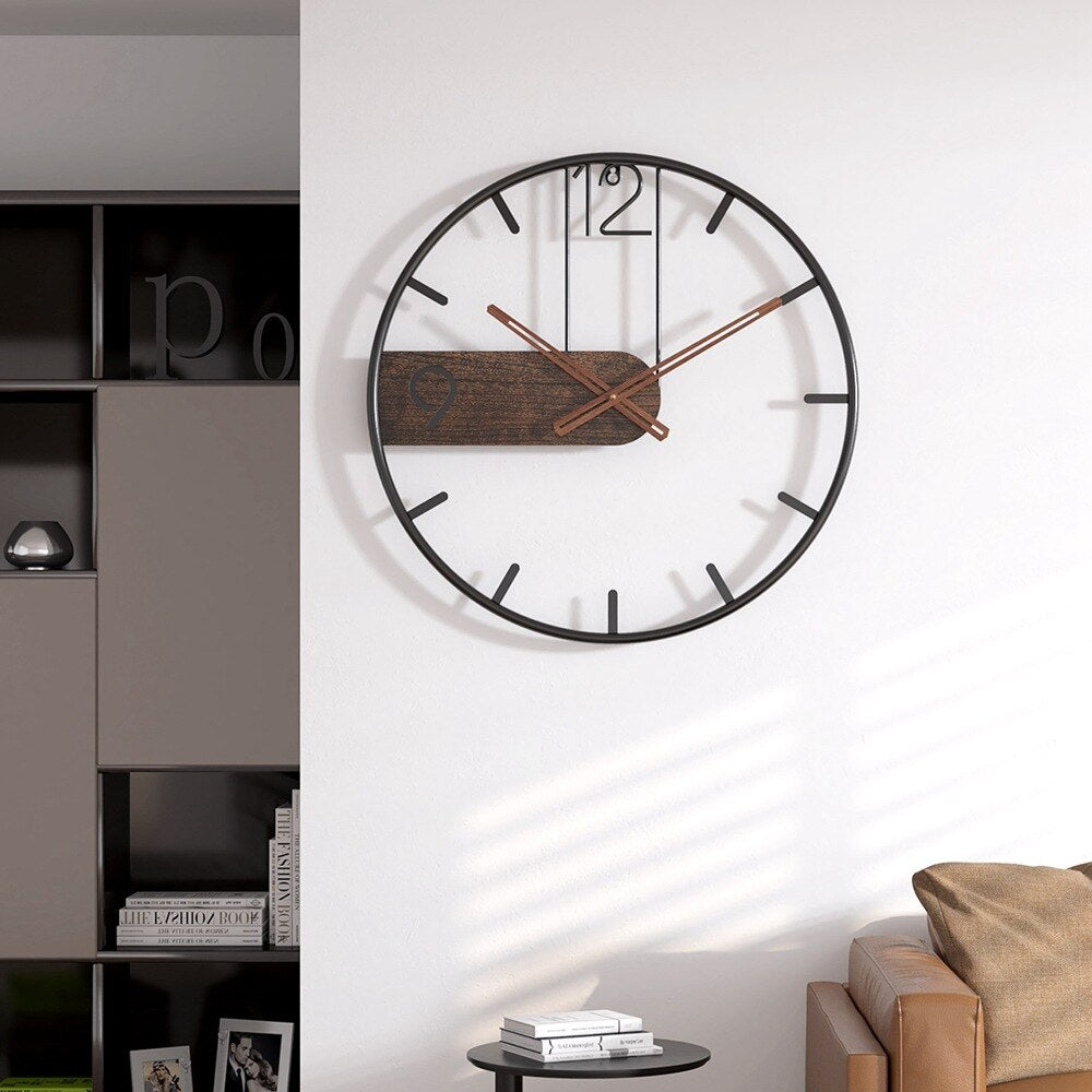 Lisslune | RusticTick - Steel and Walnut Wall Clock