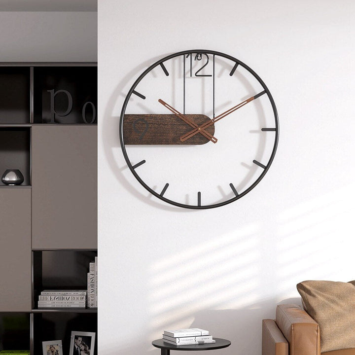 Lisslune | RusticTick - Steel and Walnut Wall Clock