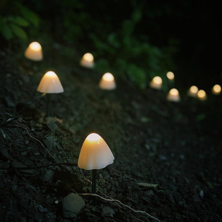 Lisslune | LED Solar String Lights Ground Stake Mushroom Lights