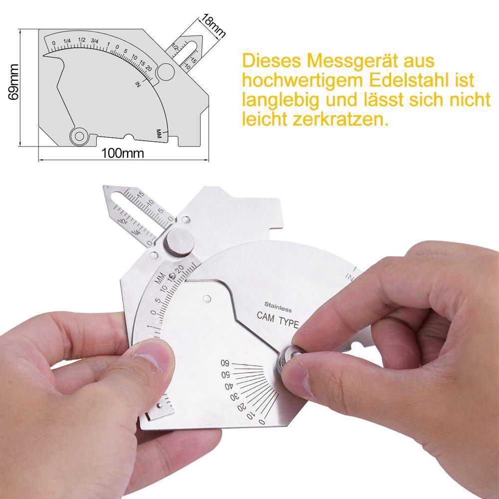 Lisslune | Welding Inspection Ruler, Welding Gauge with Curved Disc