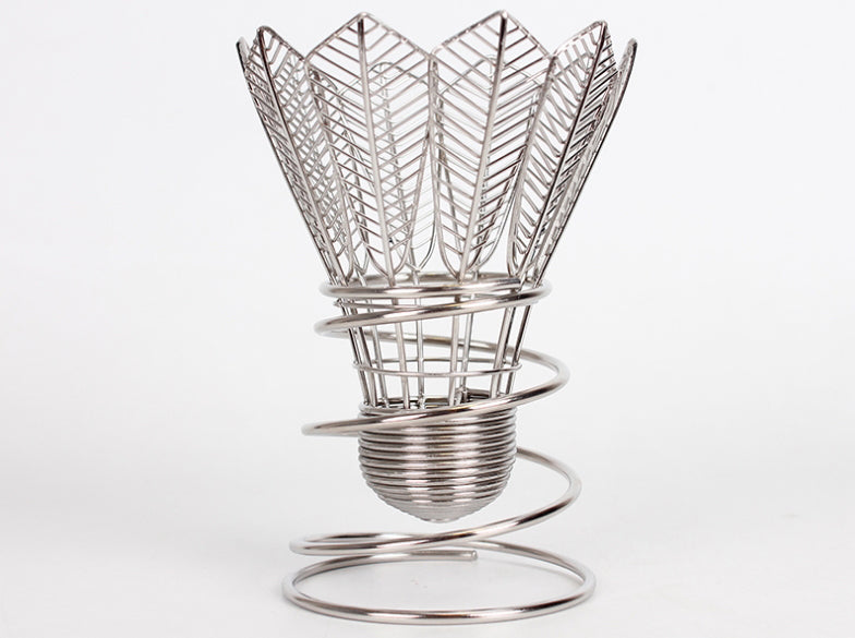 Lisslune | Creative Stainless Steel Badminton Shaped Pen Holder, for Home, Office and Gifts