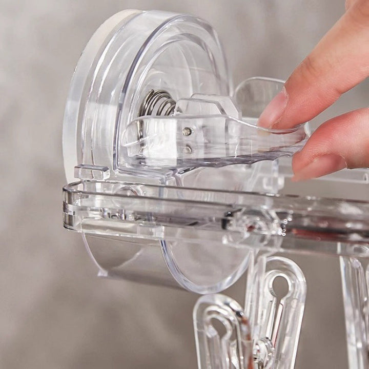 Lisslune | Suction cup collapsible clothes hanger with clip