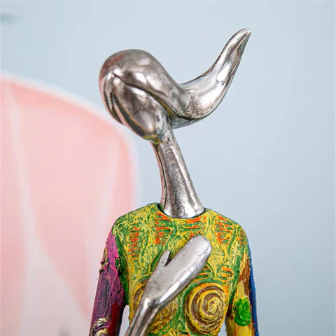Lisslune | Modern Abstract Woman Sculptures – Handcrafted Colourful Resin Art for Home Decor