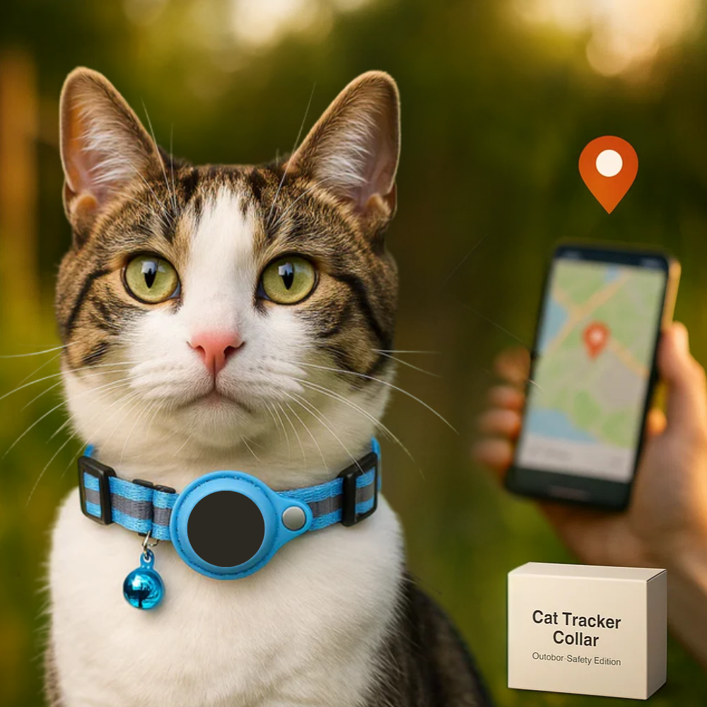 Lisslune | Cat GPS Tracker Collar | Quick Release Closure, Reflective Design & Durable for Outdoor Safety Adventures