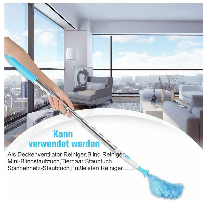 Lisslune | 360° Rotation Adjustable Electric Spring Duster with 2 Duster Heads