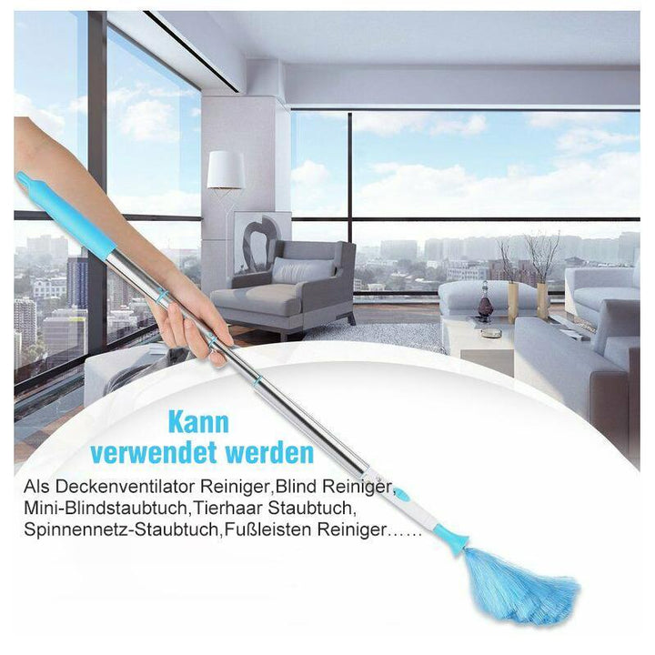 Lisslune | 360° Rotation Adjustable Electric Spring Duster with 2 Duster Heads
