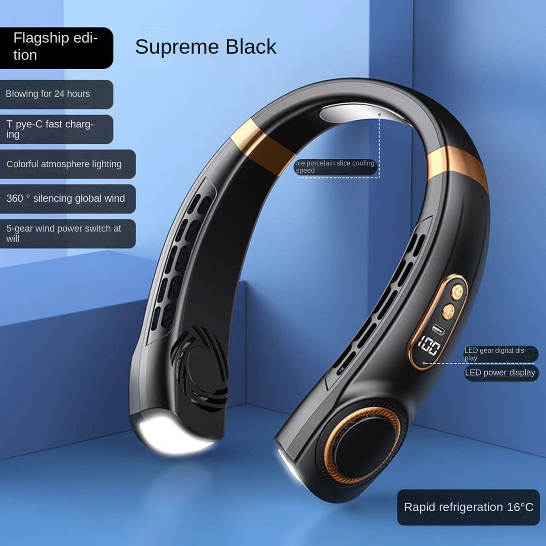 Lisslune | Digital Display Wearable Neck Fan