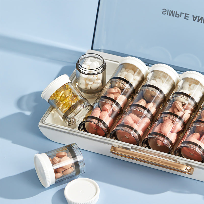 Lisslune | Portable weekly pillbox with large capacity