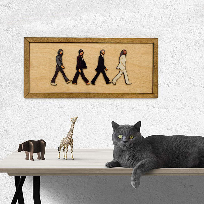 Lisslune | Framed Abbey Road Portrait of the Beatles