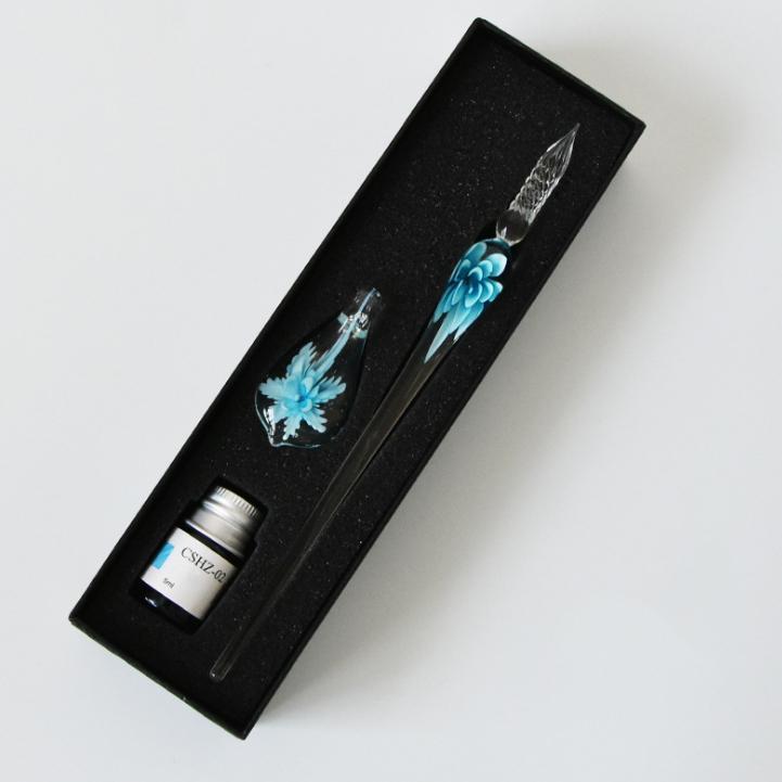 Lisslune | Glass Calligraphy Pen Set with Ink and Pen Holder