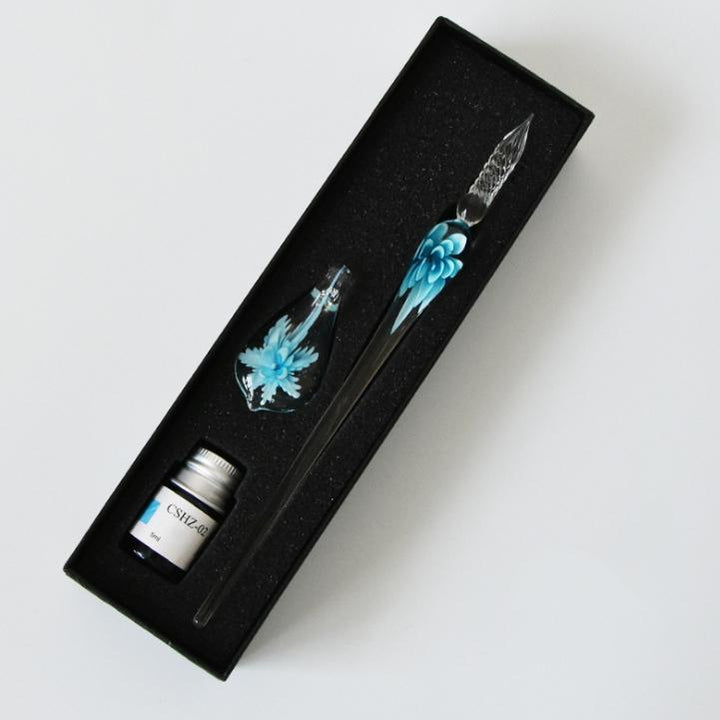 Lisslune | Glass Calligraphy Pen Set with Ink and Pen Holder