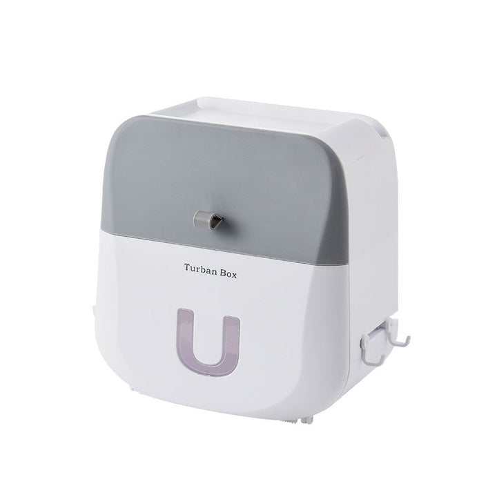 Lisslune | Waterproof & Punch-free Toilet Paper Storage Box & Shelf with Double-layer Design, Strong Bearing Capacity, One-click Opening and Hook