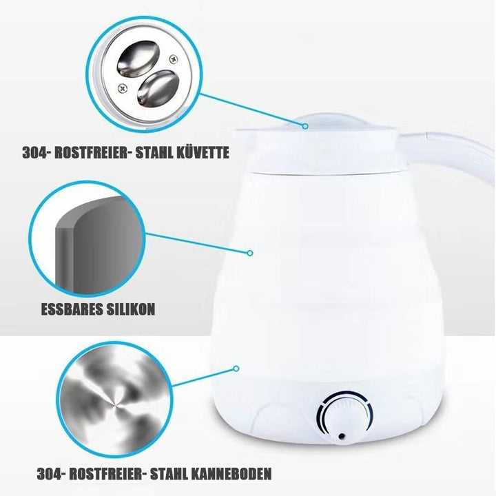 Lisslune | Portable travel silicone gel kettle with universal plug