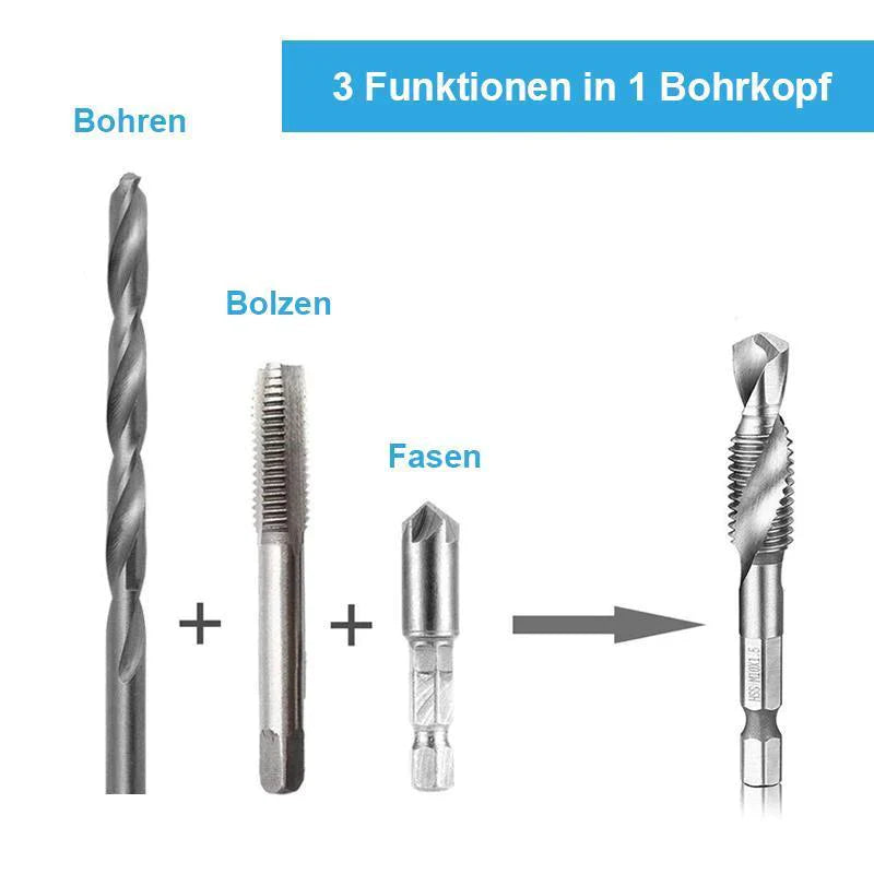 Lisslune | 6 piece combination tap bit set hexagon shank