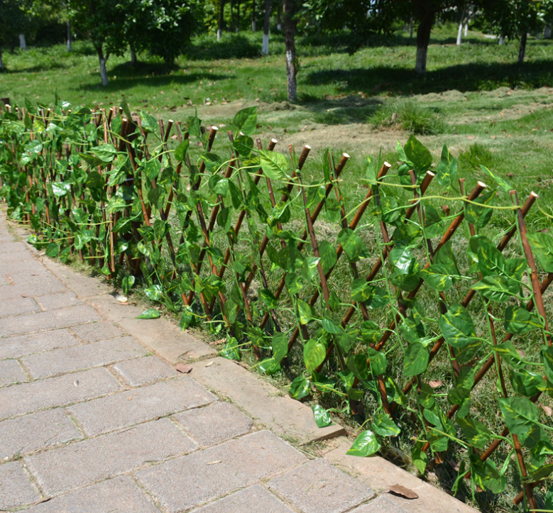 Lisslune | Artificial Garden Fence with Ivy – Flexible Privacy Screen for Balcony and Terrace