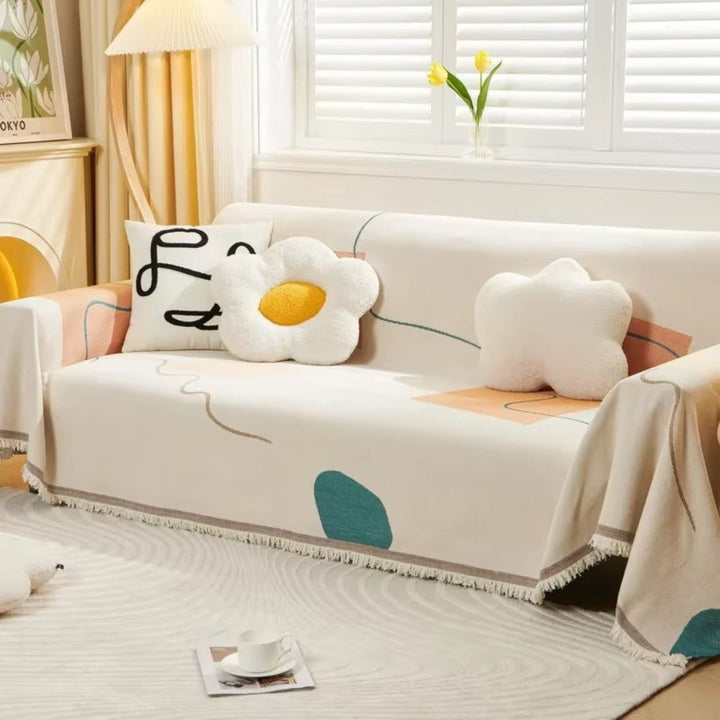 Lisslune | Meringue Chenille Geometry Sofa Cover