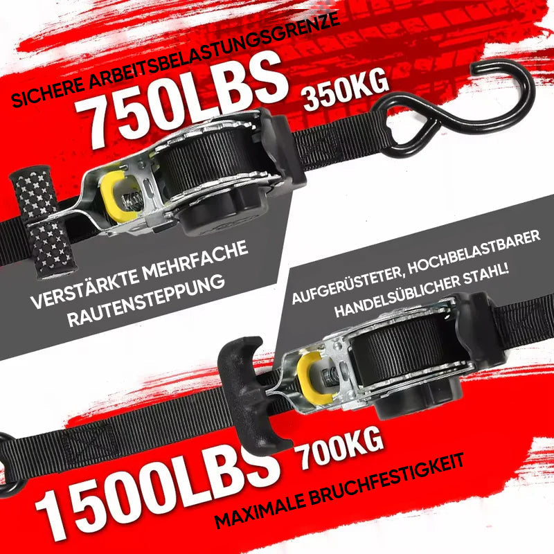 Lisslune | Automatically retractable ratchet strap