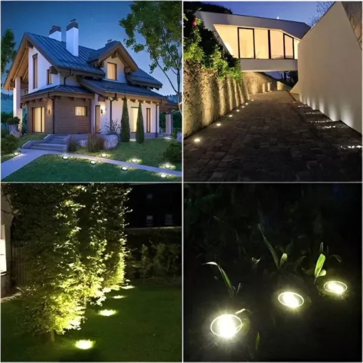Lisslune | 3 Piece Solar Ground Lights – Elegant Outdoor Lighting without Cables
