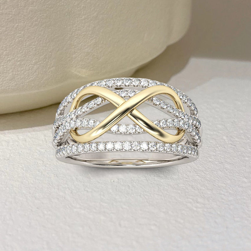 Lisslune | Mother & Daughter Forever Connected Together Ring