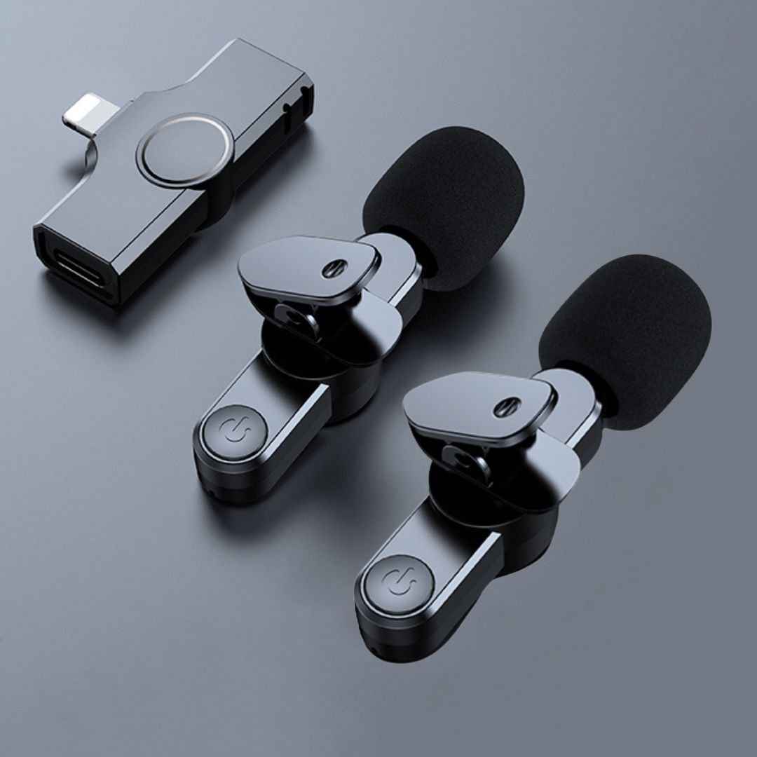 Lisslune | Wireless Mini Microphone for Smartphone – Lavalier Mic with Noise Reduction & 10h Battery