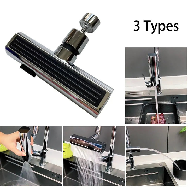 Lisslune | Universal Rotating Waterfall Sink Faucet Extension