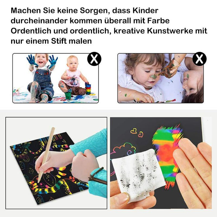 Lisslune | Colorful Rubbing Paper for Kids
